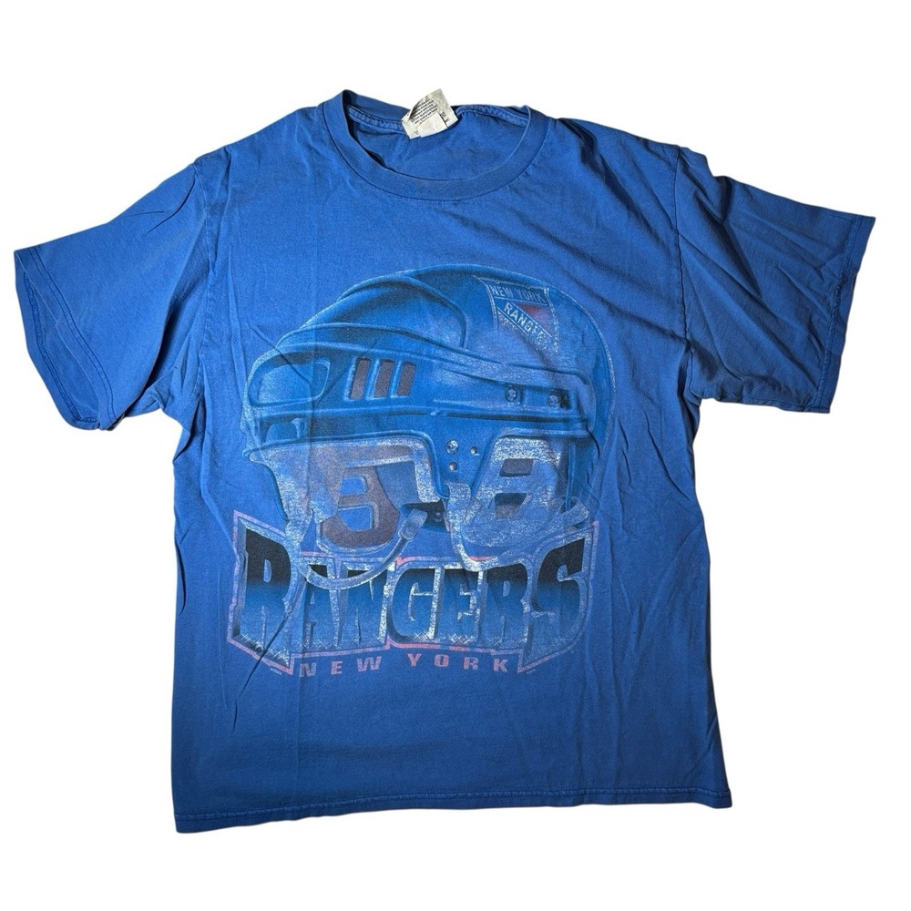 Vintage New York Rangers T-Shirt NHL Lee Sport Size Large 90s‎